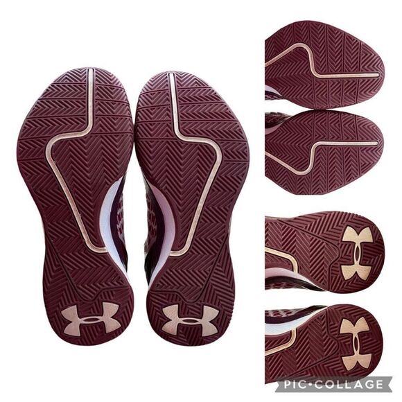 Under Armour Clutchfit Drive 3 Red Burgundy Basketball Athletic Shoes Size 8 - Picture 7 of 12